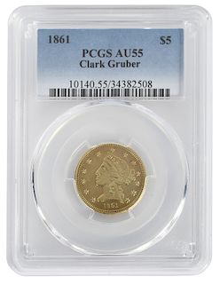 $5 Clark, Gruber & Co. Gold Coin
