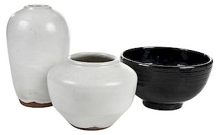 Three Pieces Ben Owen Pottery 