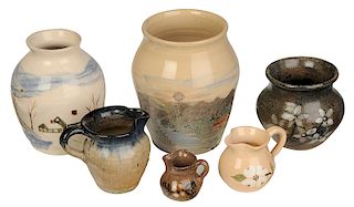 Six Pieces of Hilton Pottery