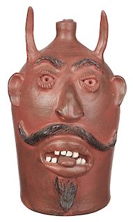 Brown's Pottery Devil Jug