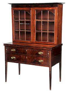 New England Federal Writing Desk and Book Case