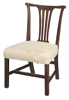 Chippendale Mahogany Upholstered Side Chair