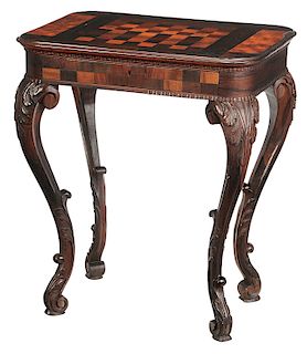 American Victorian Rosewood Games Table
