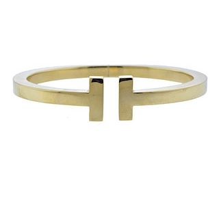 Tiffany &amp; Co T 18K Gold Bangle Bracelet