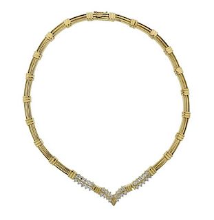 18K Gold Diamond Necklace 