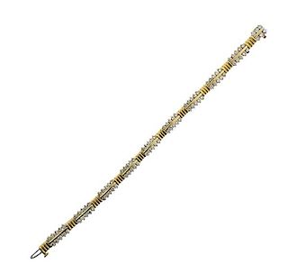 18K Gold Diamond Line Bracelet