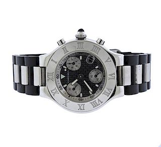 Cartier Must 21 Chronoscaph Steel Quartz  Watch