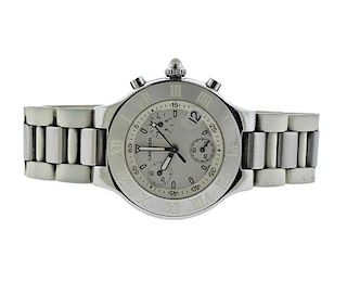 Cartier Must 21 Chronoscaph Steel Quartz  Watch