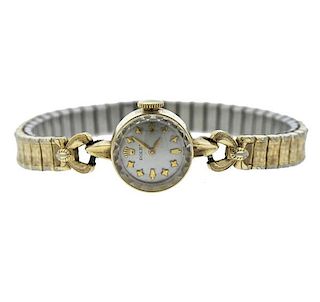 Vintage Rolex 14K Gold Mechanical Lady&#39;s Watch