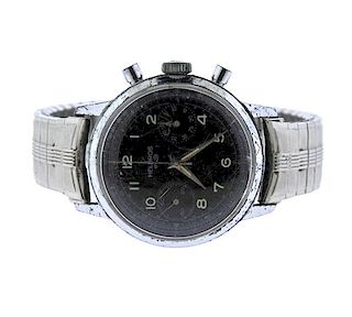 Helbros Stainless Manual Chronograph Watch 