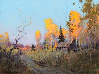 Sydney Laurence (1865-1940), Trapper's Cabin