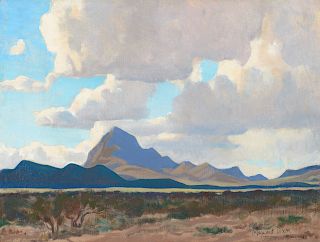 Maynard Dixon (1875-1946), February Afternoon - Tucson Mountains (1941)