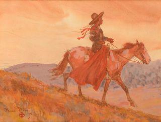 Maynard Dixon (1875-1946), Flathead Indian, Montana (1911)