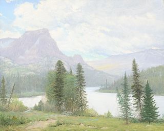 Ogden Pleissner (1905-1983), Simpson Lake, Dubois, Wyoming (1929)