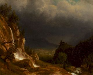 Albert Bierstadt (1830-1902), Evening in the Mountains (1888)