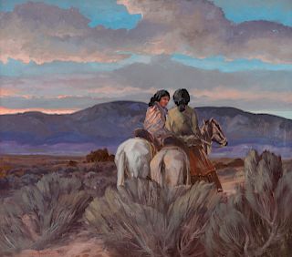 Carl Von Hassler (1887-1969), Sagebrush Riders, West of Taos