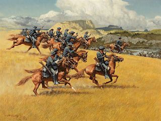 Frank McCarthy (1924-2002), Attack on the Village (1978)