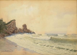 Cleveland Rockwell (1837-1907), Oregon Seascape (1900)