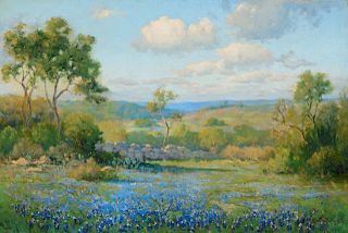 Porfirio Salinas (1910-1973), Texas Hill Country with Bluebonnets