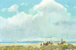 John Moyers (b. 1958), Rain in the Distance - West of Taos (1996)