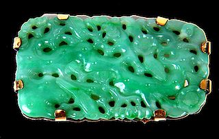 CARVED CHINESE JADE PENDANT