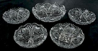Brilliant Period Cut Glass Plates