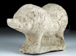 Archaic Greek Pottery Toy w/ Rattle - Boar