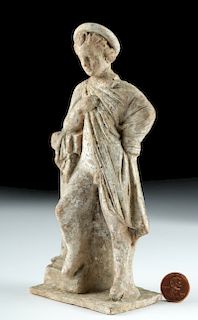 Hellenistic Greek Terracotta Figure of a Boy