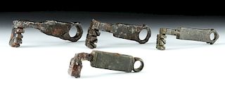 Lot of 4 Roman Bronze / Iron Keys