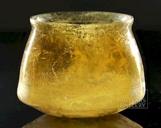 Roman Glass Cup - Fabulous Amber Color