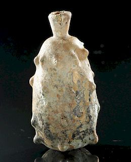 Ancient Sassanian Glass Flask w/ Knobbed Surface