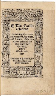 Boemus, Johann (c. 1485-1535) The Fardle of Facions, Conteining the Aunciente Maners, Customes, and Lawes, of the Peoples Enhabiting th