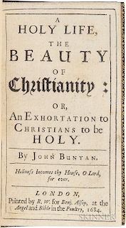 Bunyan, John (1628-1688) A Holy Life, the Beauty of Christianity: or, an Exhortation to Christians to be Holy.