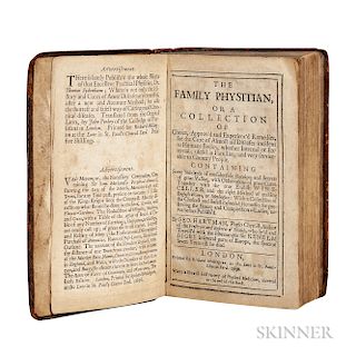 Hartman, George (fl. circa 1696) The Family Physitian, or A Collection of Choice, Approv'd and Experienc'd Remedies.