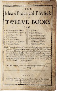 Jonstonus, Joannes (1603-1675) The Idea of Practical Physick in Twelve Books.