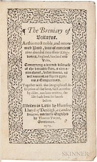 Llwyd, Humphrey (1527-1568) The Breviary of Britayne.