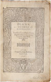 Montemayor, Jorge de (1520?-1561) Diana of George of Montemayor: Translated out of Spanish into English by Bartholomew Yong of the Midd