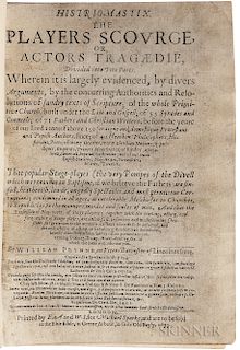Prynne, William (1600-1669) Histrio-Mastix. The Players Scourge, or Actors Tragaedie.