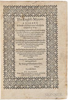 Whetstone, George (c. 1544-1587) The English Myrror. A Regard Wherein al Estates May Behold the Conquests of Envy.