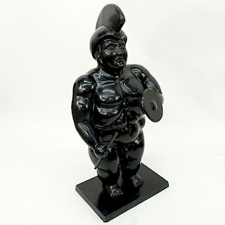 After: Fernando Botero, Colombian (b. 1932) Bronze sculpture "The Gladiator" Signed and numbered 1/
