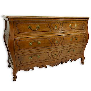 20th Century Walnut Commode. Unsigned. Wear, rubbing. Measures 35" H x 54" W x 22" D. Shipping: Thi