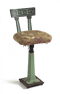 A Victorian Painted Stool, Height 34 1/2 inches.
