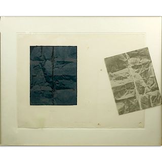 Two Modern Color Lithographs "Arches" and  "Black & Newsprint Gray" Signed F. Fong '77. Titled and 