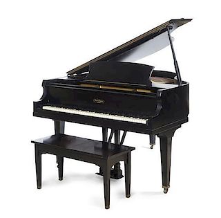 A Vose & Sons Parlor Grand Piano, Length overall 64 1/4 inches.