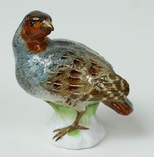 Meissen German Porcelain Quail Bird Figurine