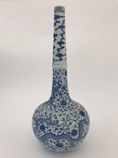 Chinese Porcelain Blue + White Vase.