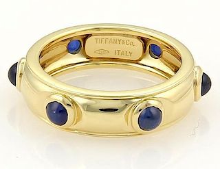 Tiffany & Co. Cabochon Sapphire 18k Gold Dome Ring