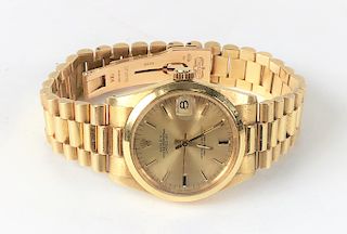 Ladies 18k Gold Rolex President Datejust Watch