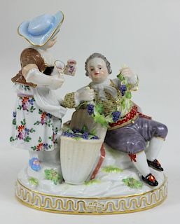 Antique Meissen German Porcelain Figural Grouping