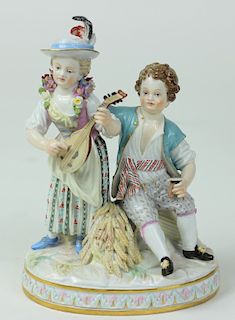 Antique Meissen German Porcelain Figural Grouping